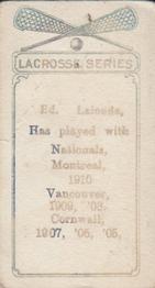 1910 Imperial Tobacco Lacrosse Color (C60) #97 Edouard Lalonde Back